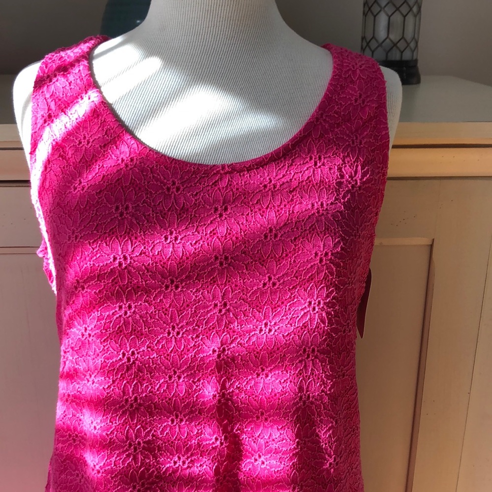 NWT Ingrid & Isabel- Isabel Maternity Hot Pink Eyelet Maternity Dress